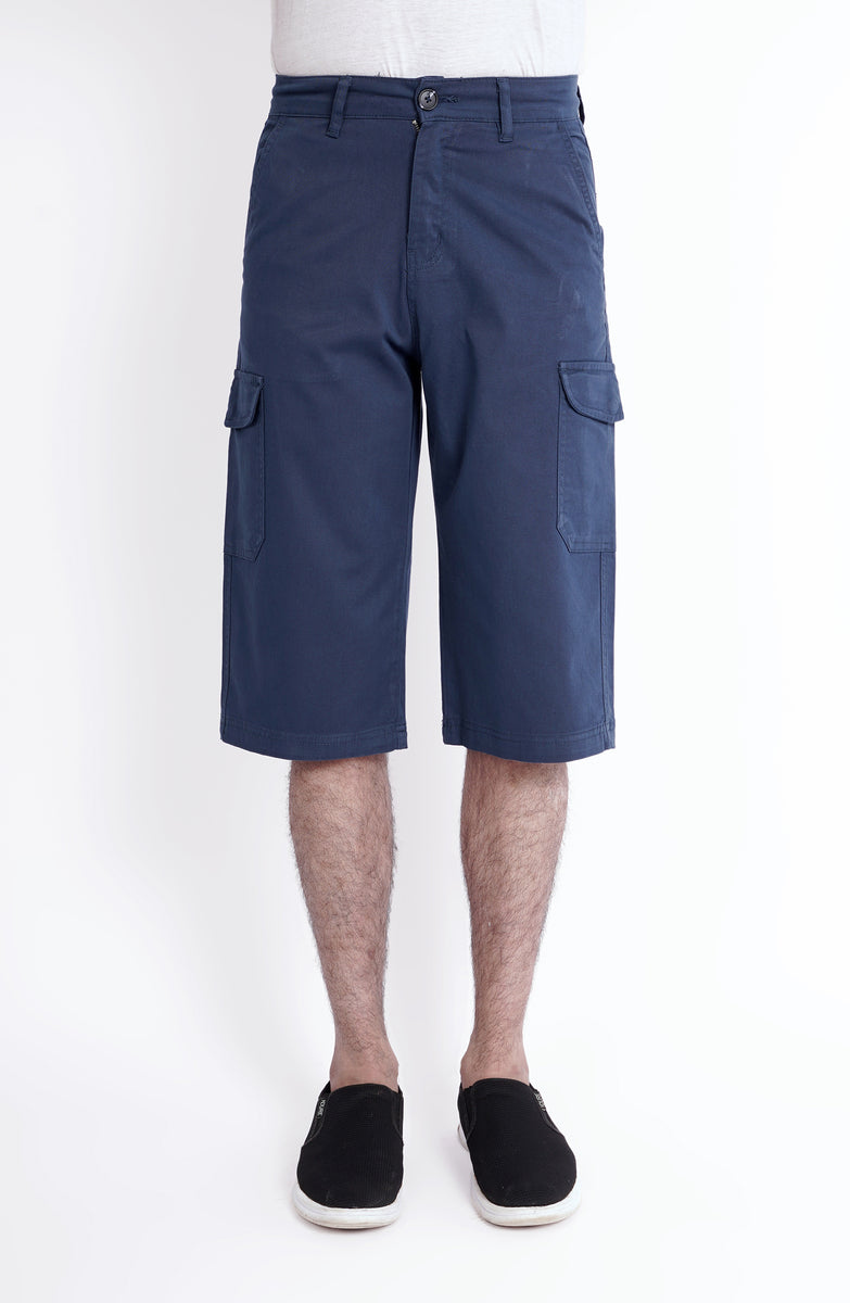 Mens dark blue cargo on sale shorts