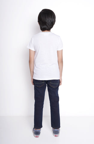 Basic White T Shirt With Print