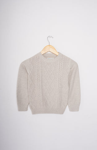 Cable Knit Crew Neck Sweater