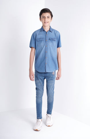 Half Sleeve Denim Shirt