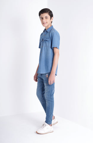 Half Sleeve Denim Shirt