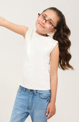 Sleeveless Funnel Neck Shirt - GKT701125