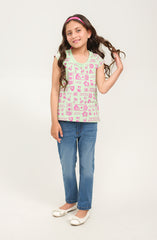 Flared Capped Sleeve Shirt - GKT716125