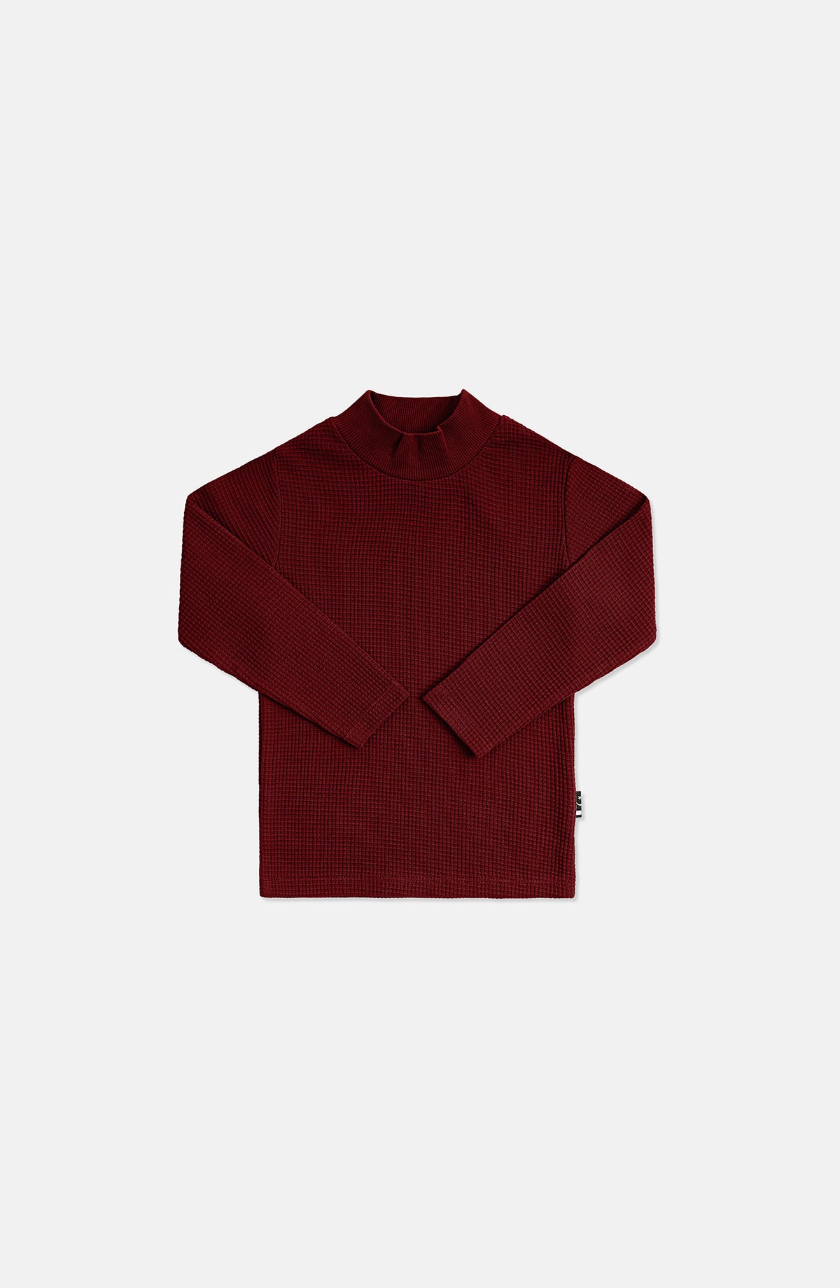 Basic Mockneck In Waffle Knit