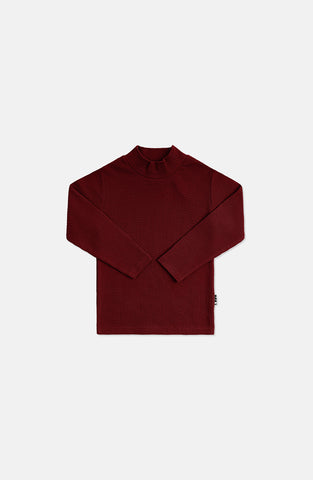 Basic Mockneck In Waffle Knit