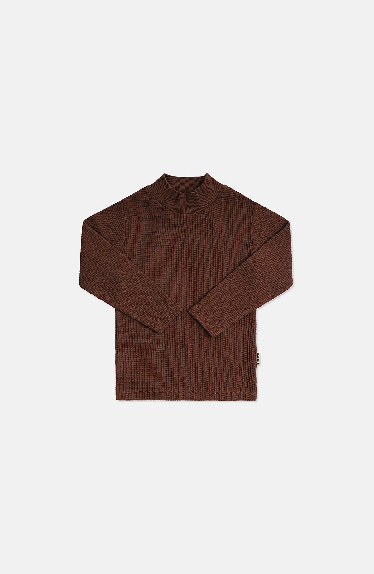 Basic Mockneck In Waffle Knit