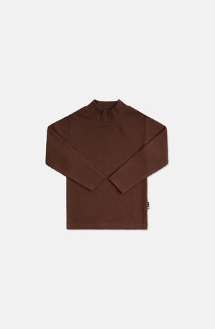 Basic Mockneck In Waffle Knit