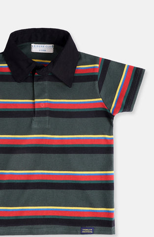 Striper Print Polo