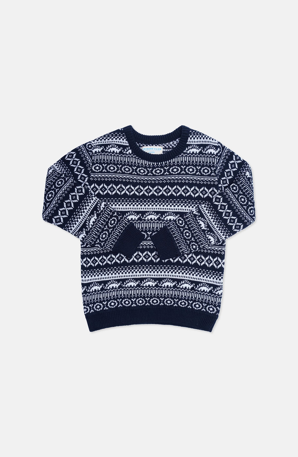 Dino Jacquard Crew Neck Sweate