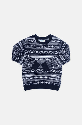 Dino Jacquard Crew Neck Sweate