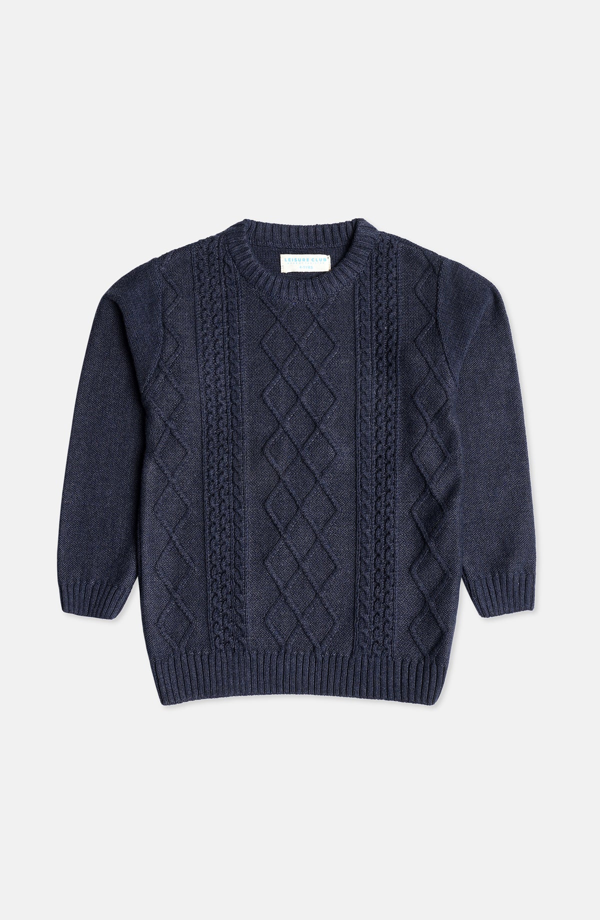 Cable Knit Crew Neck Sweater