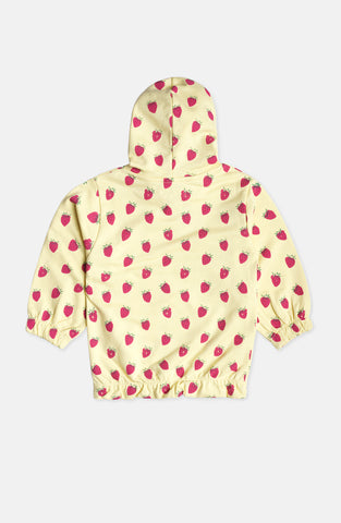 Strawberry Print Hoodie