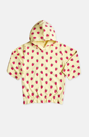 Strawberry Print Hoodie