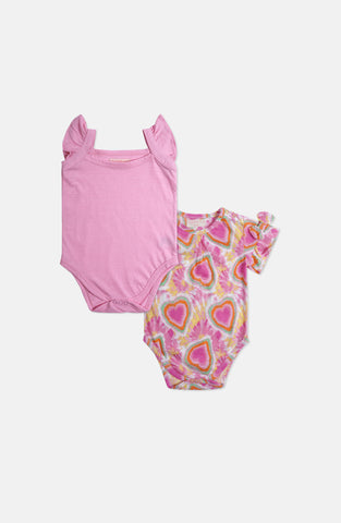 Pack Of 2 Frilled Rompers