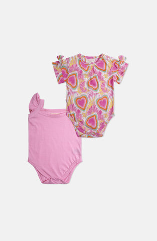 Pack Of 2 Frilled Rompers