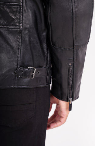 Black Leather Biker Jacket