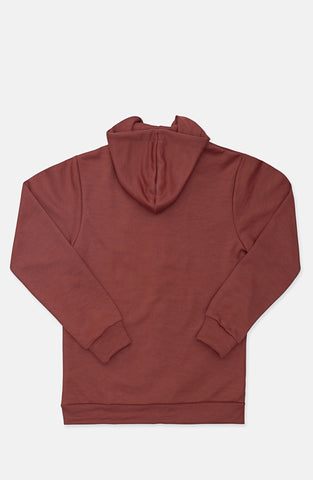 Zip Front Hoodie In Double Knit