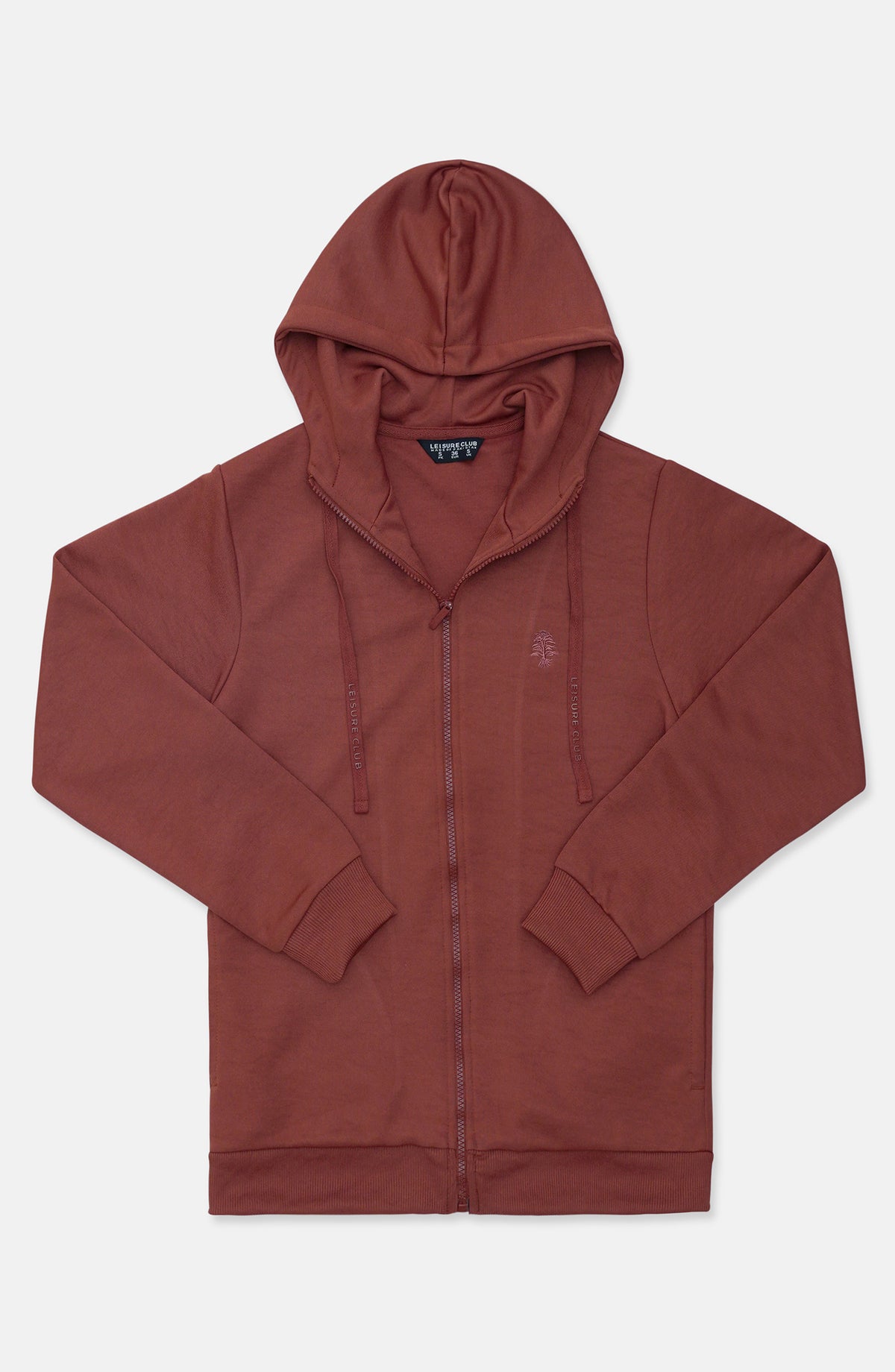 Zip Front Hoodie In Double Knit