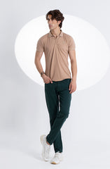 Beige Super Soft Polo Tee