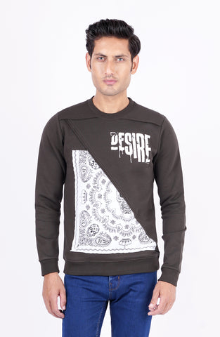 Bandana Print Sweat Shirt