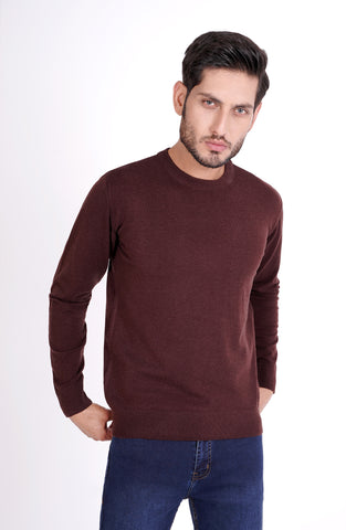 Crew Neck Jumper In Bown