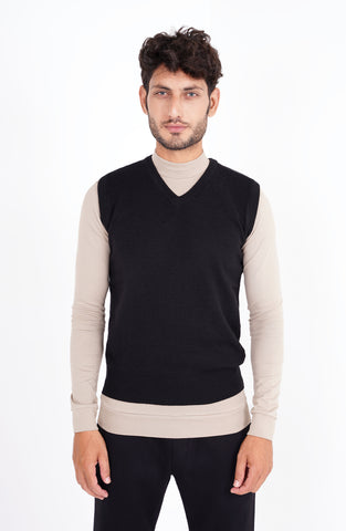 V Neck Sleeveless Sweater