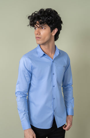 Sky Popline Full Sleeve Shirt