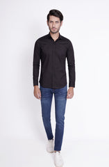 Collar Shirt In Popline