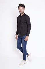 Collar Shirt In Popline