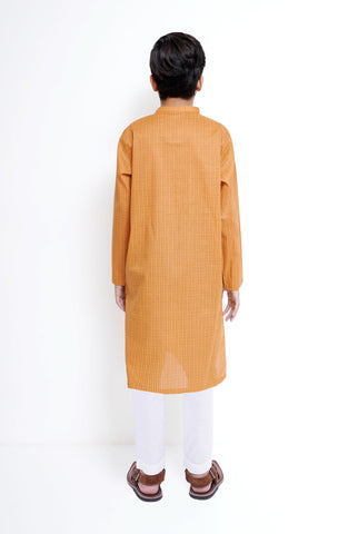 Boys Printed Round Neck Kurta