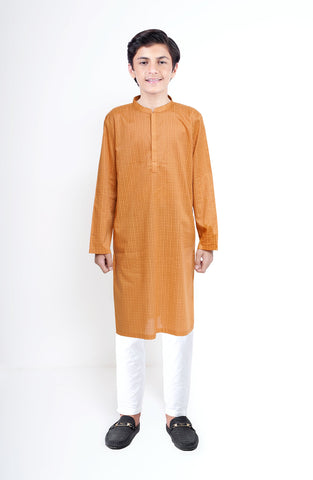 Boys Printed Round Neck Kurta