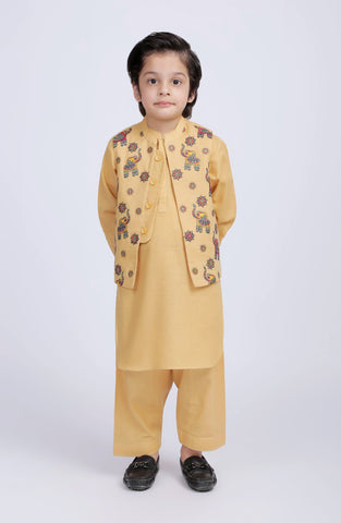 Embroidered Waistcoat 3Pc Suit