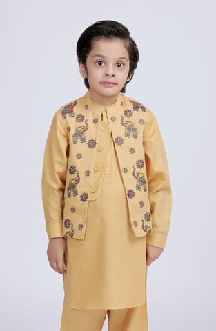 Embroidered Waistcoat 3Pc Suit