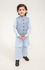 Boys Waist Coat 3Pc - SIS711125