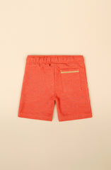 Melange Pq Shorts-Rust