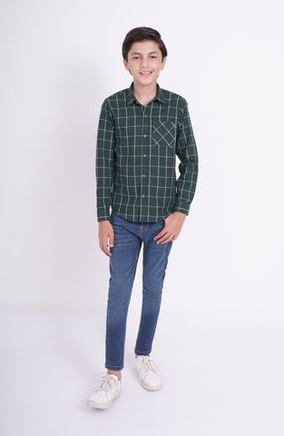 Boys Yarn Dyed Check Shirt