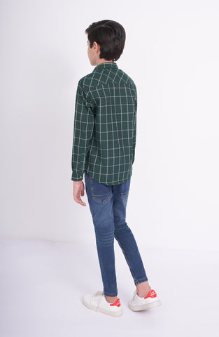 Boys Yarn Dyed Check Shirt