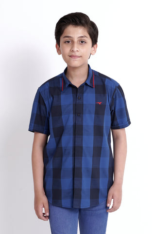 Boys Half Sleeve Check Shirt