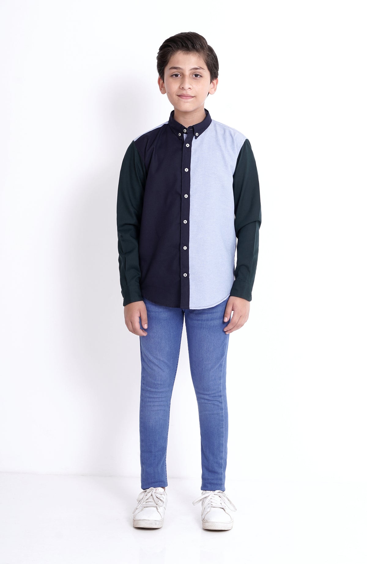 Colar Block Oxford Shirt