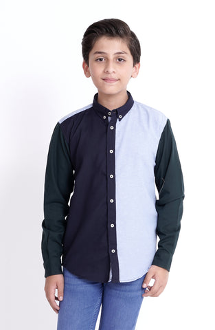 Colar Block Oxford Shirt