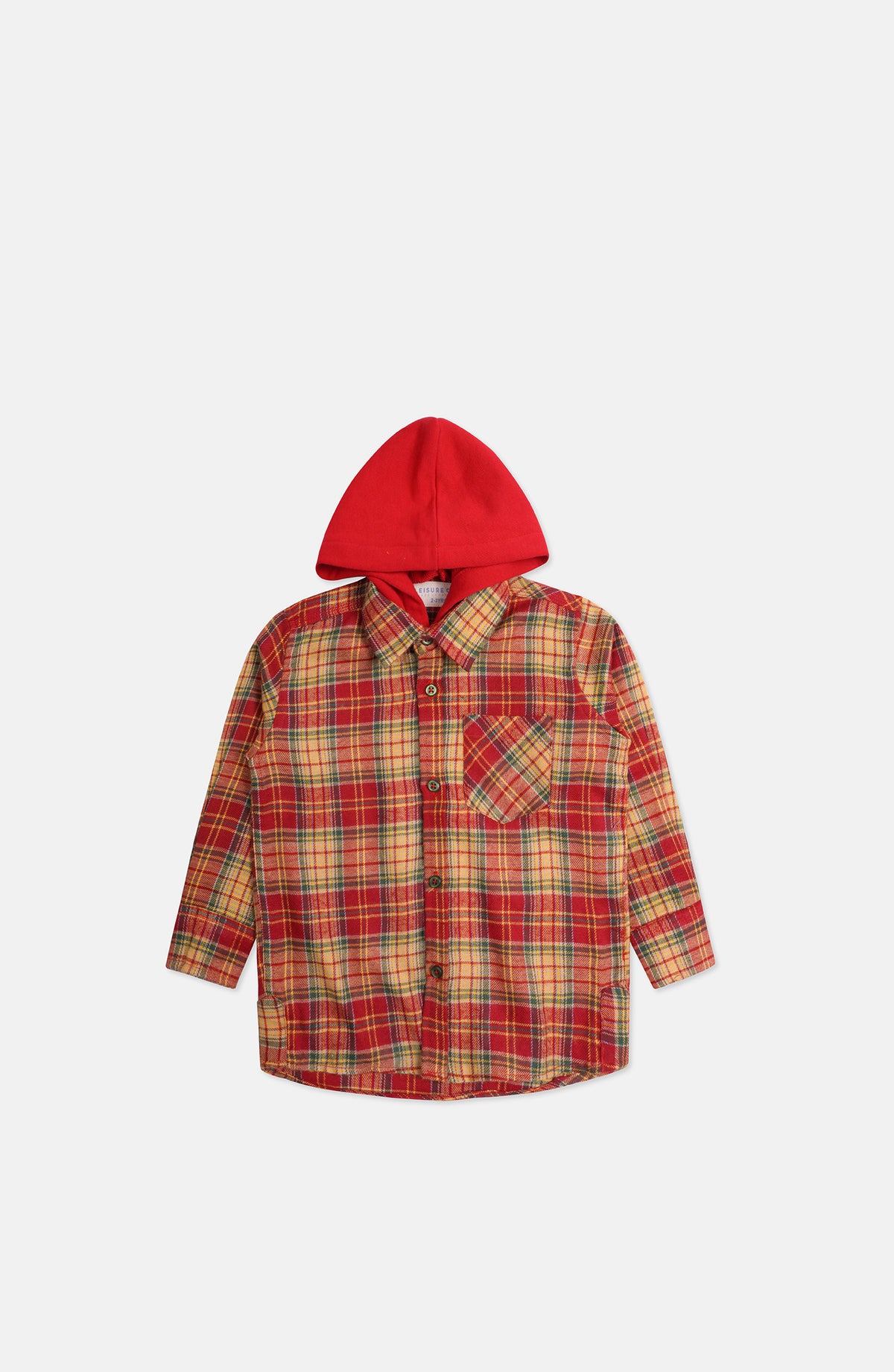 Infant Boys Hooded Check Shirt