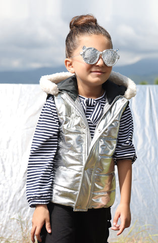 Metallic Puffer Jacket