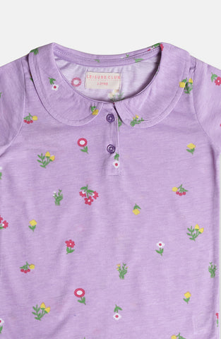 Floral Print Polo Shirt