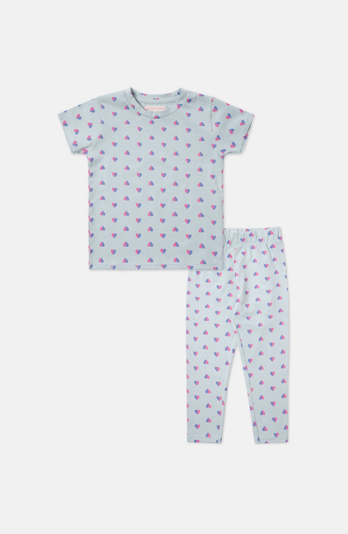 Heart Printed Night Suit