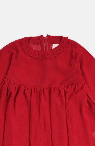 Pleated Collar Dress