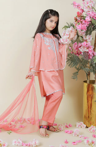 Cinderella 3 Pc Lawn Suit - Pink