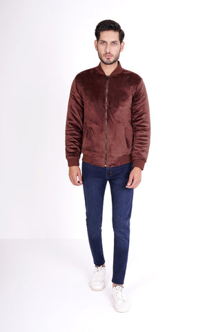 Velour Jacket In Brown