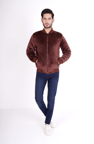 Velour Jacket In Brown