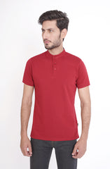 Mao Collar Polo Tee