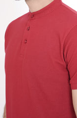 Mao Collar Polo Tee